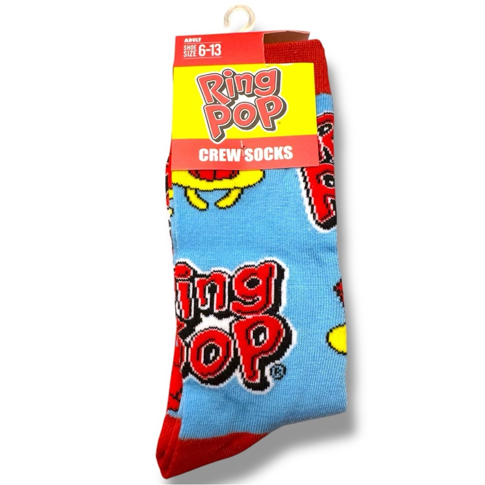 New ring pop Crew Socks - Blue and Red